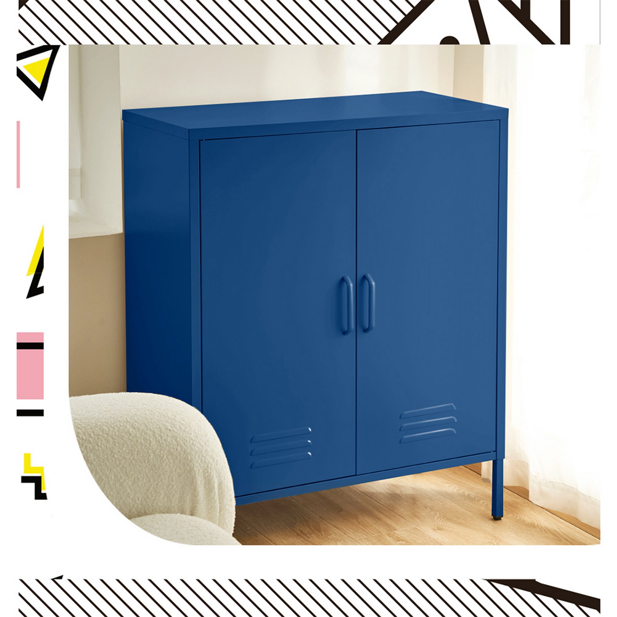 Sweetheart Metal Storage Cabinet – Blue – 80 cm