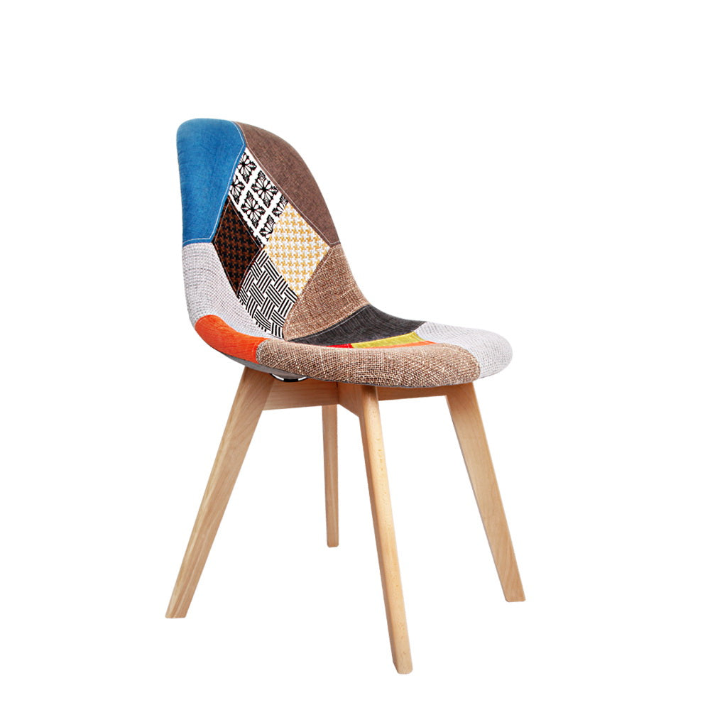 Dining Chairs Set of 2 Fabric Retro Replica DSW