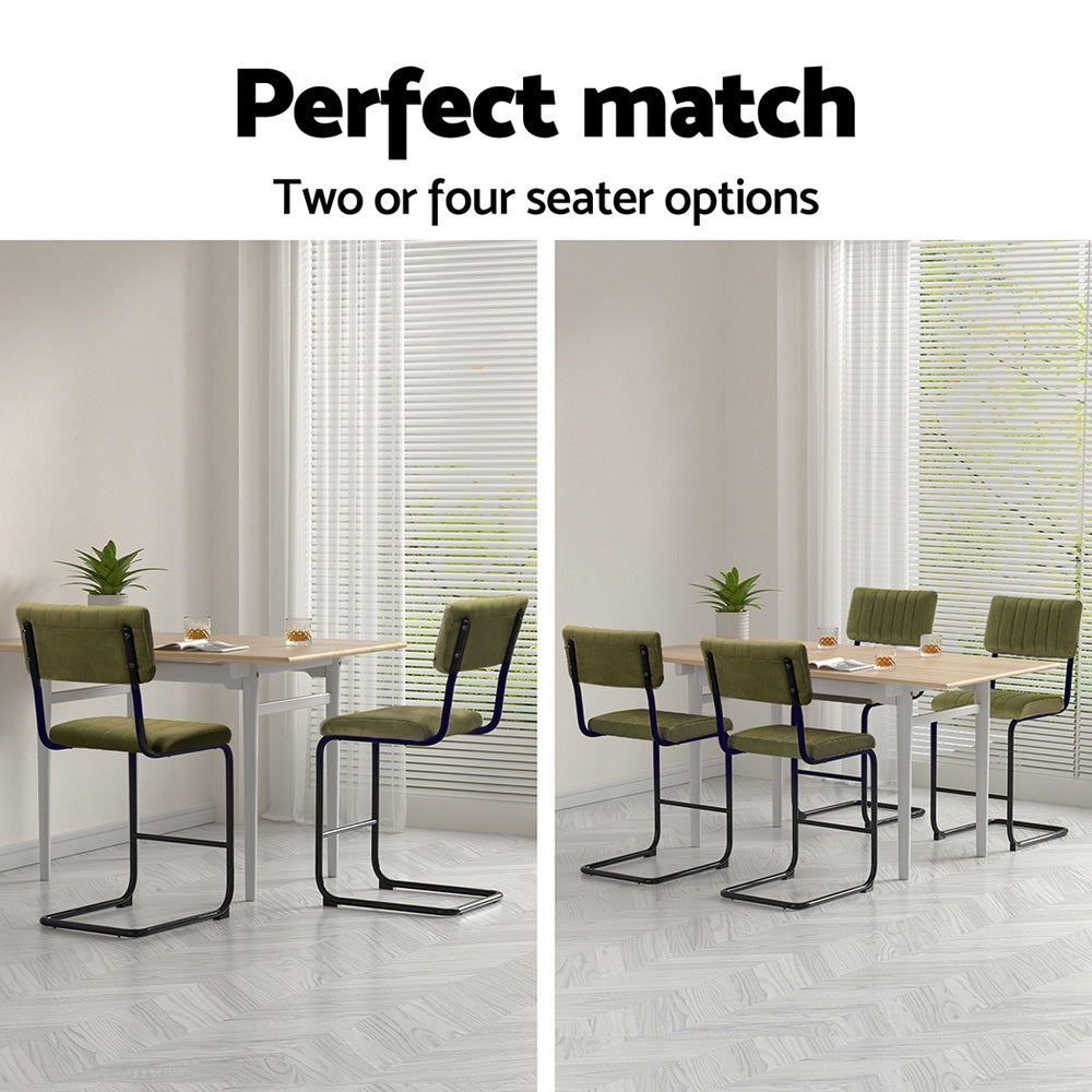 Orion Velvet Bar Stools – Green – Set of 4