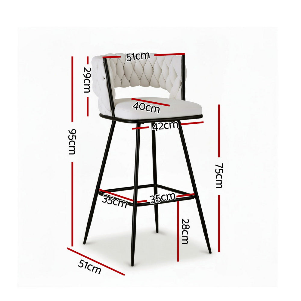 Arlo Bar Stools – Beige – Set of 4