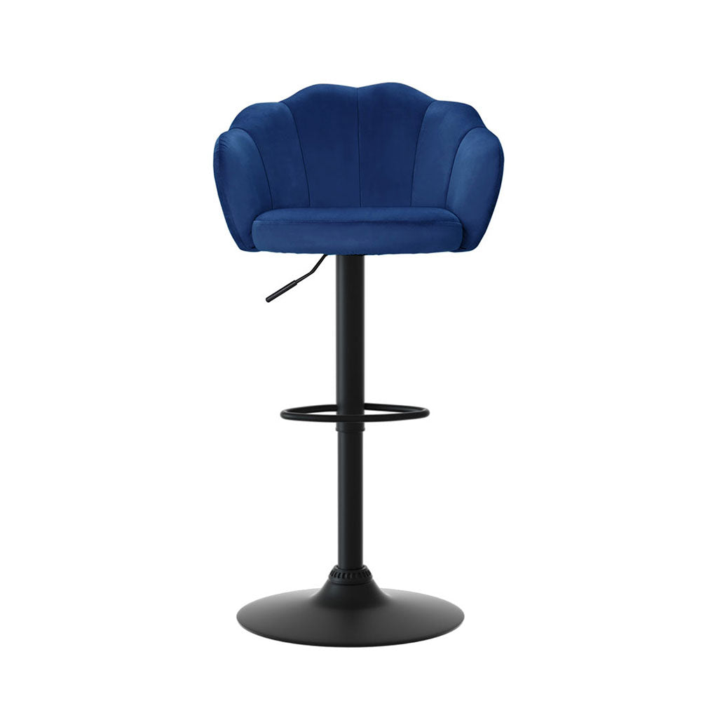 Sterling Velvet Bar Stools – Blue – Set of 4
