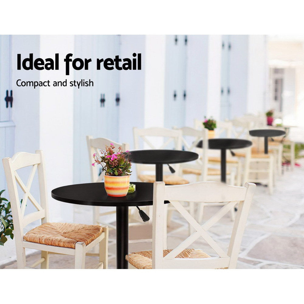 Mira Gas Lift Bar Table – Black – 60 cm