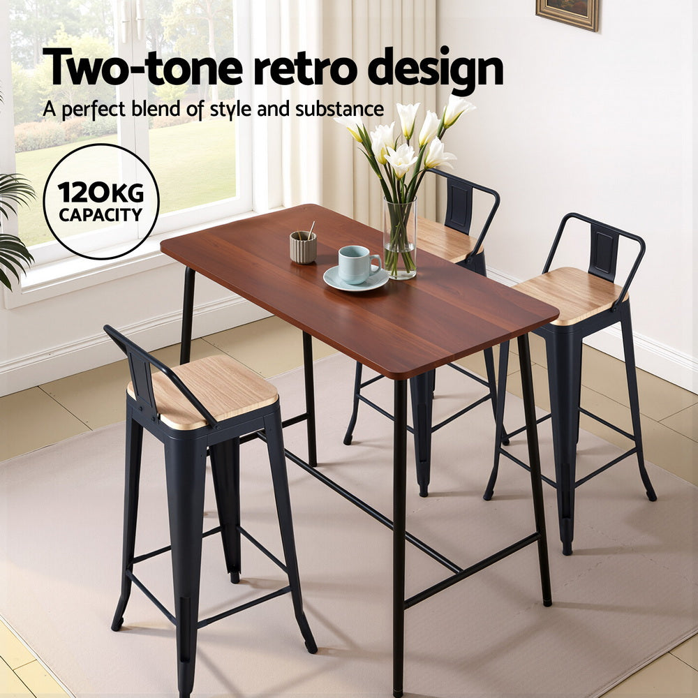 Nova Stackable Bar Stools – Black – Set of 2