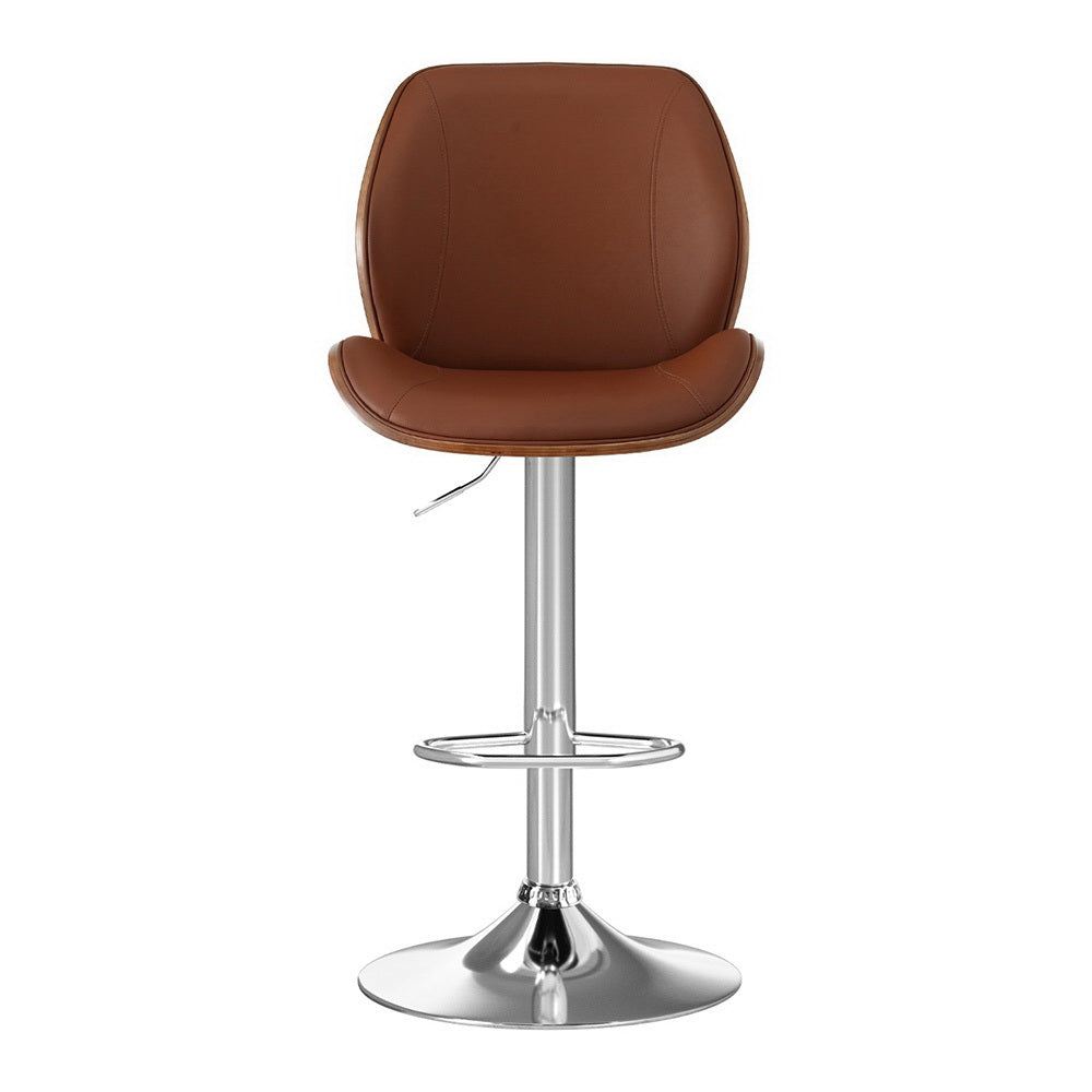Haven Bentwood Adjustable Bar Stools – Brown – Set of 4