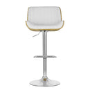 Gas Lift Metal Swivel Barstool - White