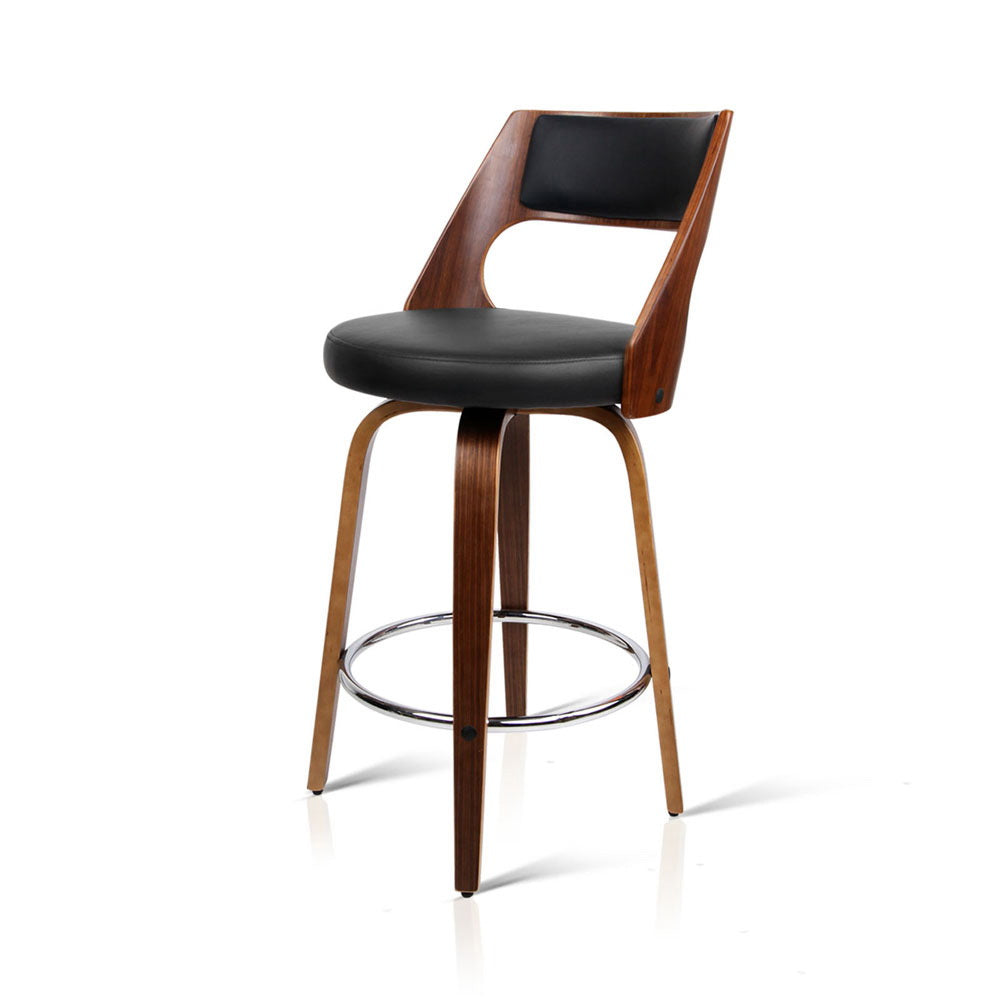 Hadley Wooden Bar Stools – Black – Set of 2