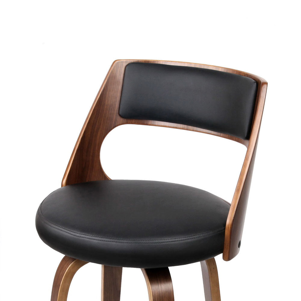 Hadley Wooden Bar Stools – Black – Set of 2