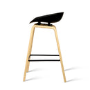 4 x Wooden Bar Stools – Kitchen Counter, Black