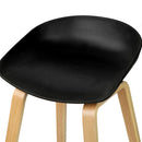 4 x Wooden Bar Stools – Kitchen Counter, Black