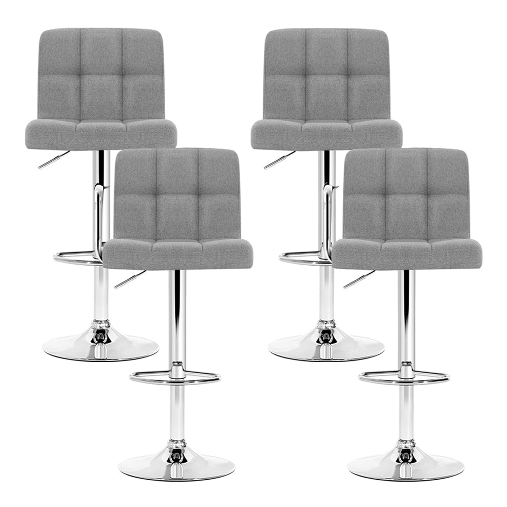 Nara Swivel Bar Stools – Grey / Charcoal – Set of 4