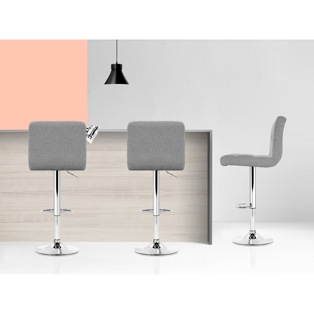 Nara Swivel Bar Stools – Grey / Charcoal – Set of 4
