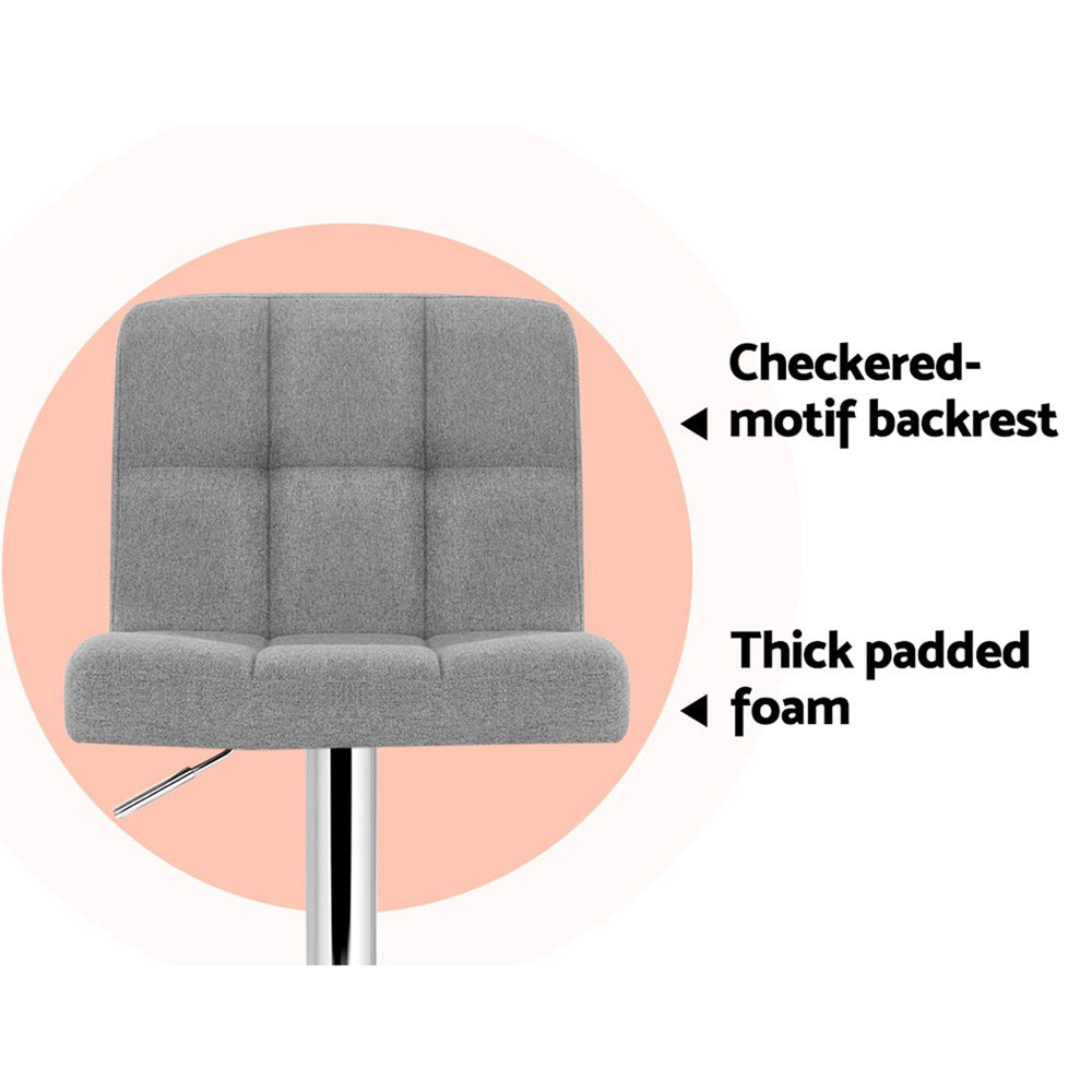 Nara Swivel Bar Stools – Grey / Charcoal – Set of 4