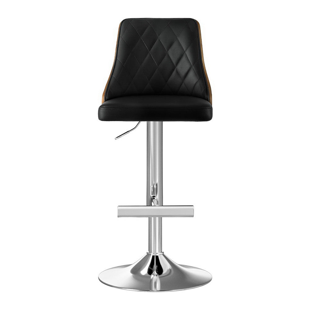 Bellaire Wood Swivel Bar Stools – Black – Set of 2