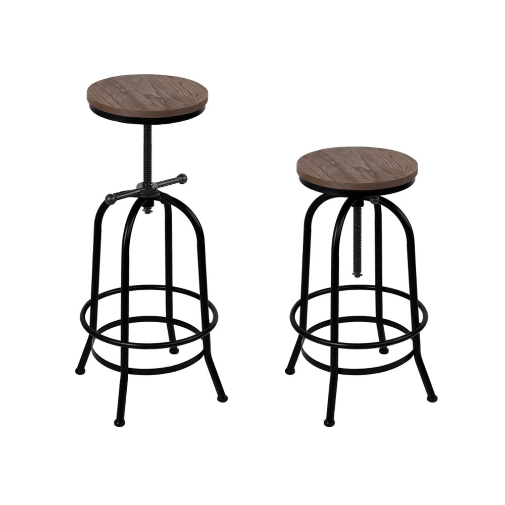 Dalton Adjustable Bar Stools – Black – Set of 4