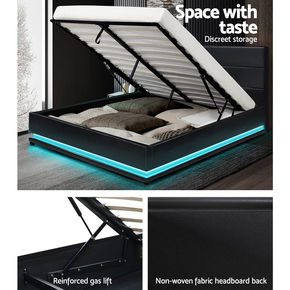 Sloane Bed Base – Black – Double