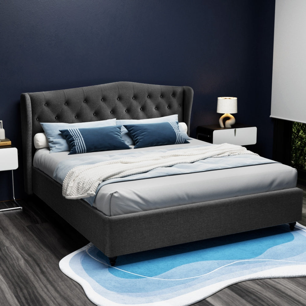 Pierre French Provincial Bed Frame – Charcoal – King