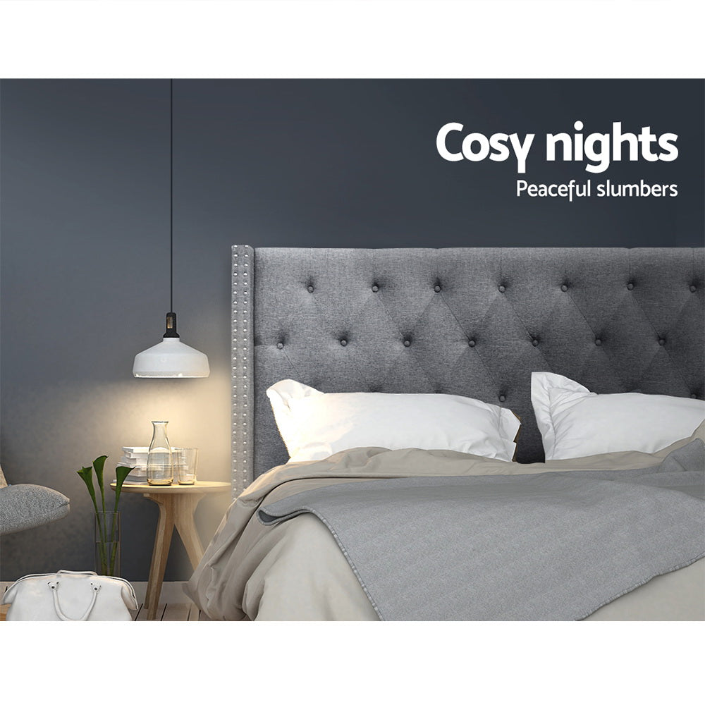 Larkin Tufted Bed Head – Grey – King