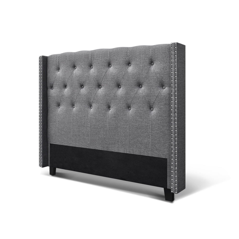 Arcon Linen Bed Head – Brown – Queen