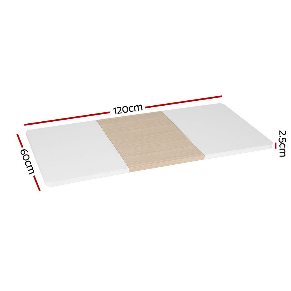 Kairo Standing Desk Top – White Pine – 120 cm