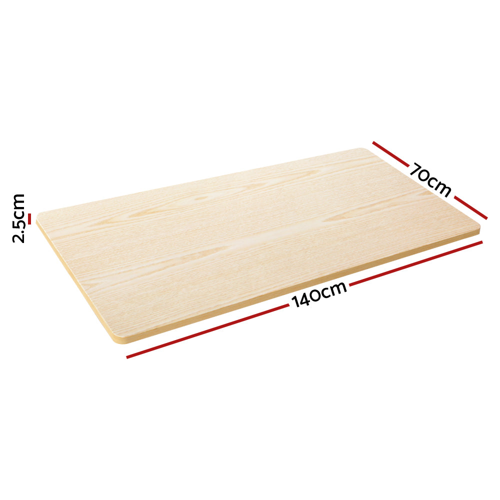 Serano Electric Desk Desktop – White Oak – 140 cm