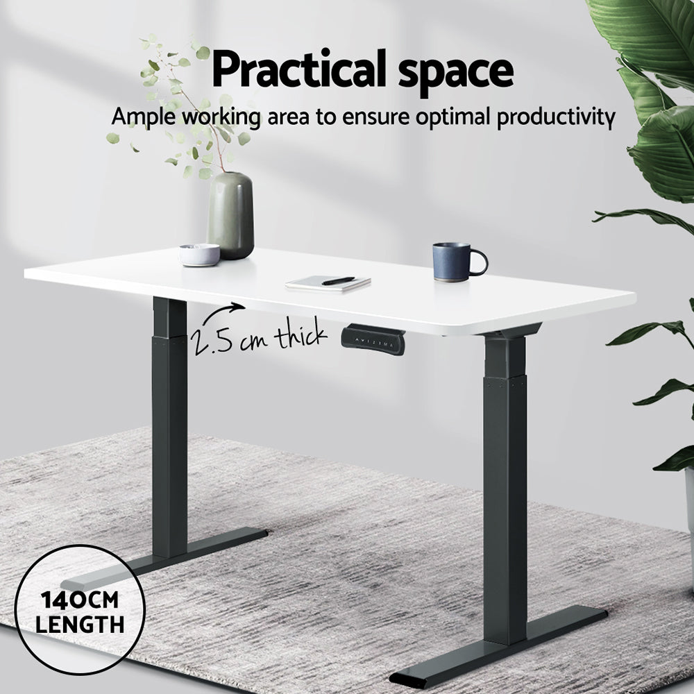 Serano Electric Desk Desktop – White – 140 cm