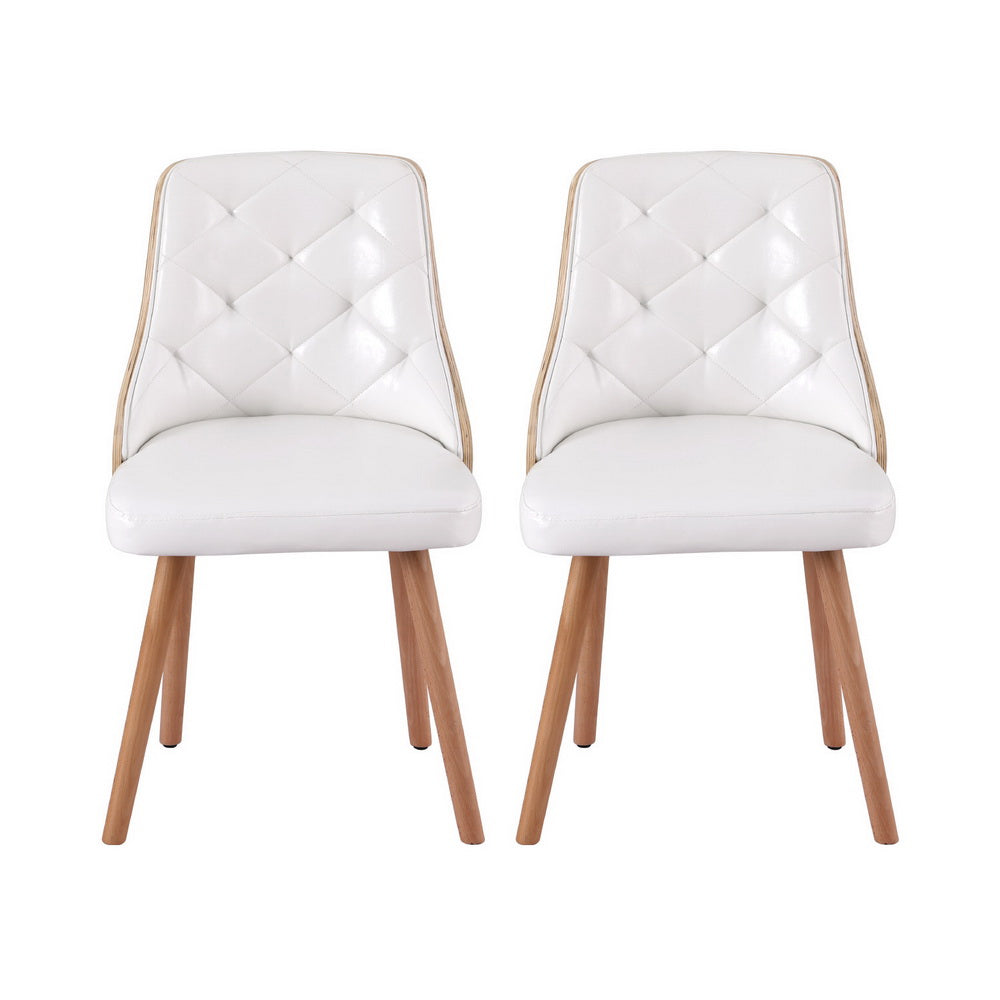 Nova Dining Chairs – White – Set of 2