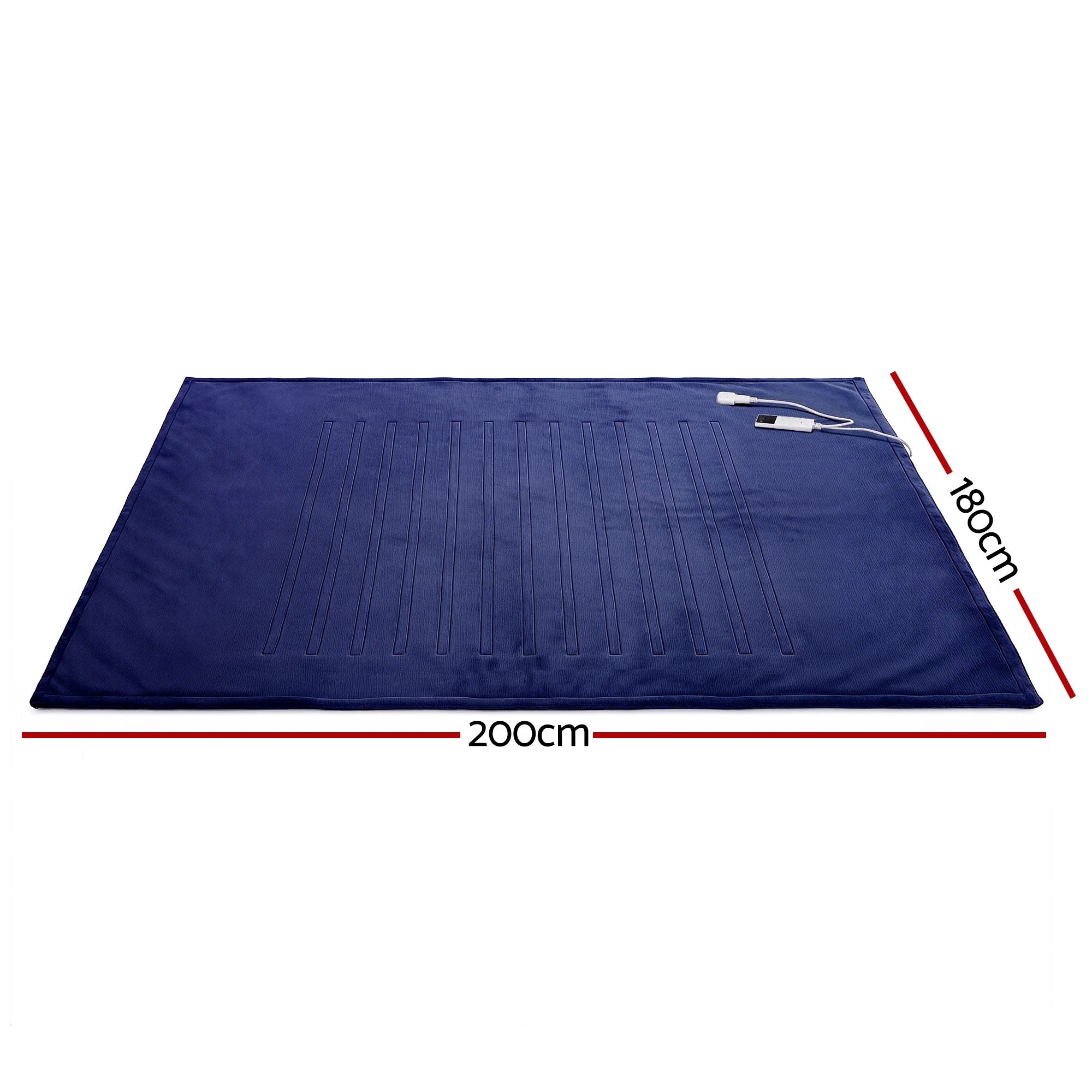 Serano Electric Throw Rug – Navy Blue – Double