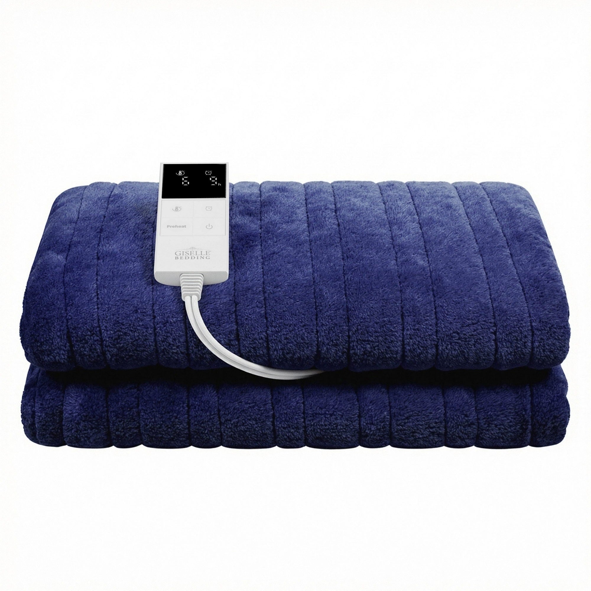 Serano Electric Throw Rug – Navy Blue – Double