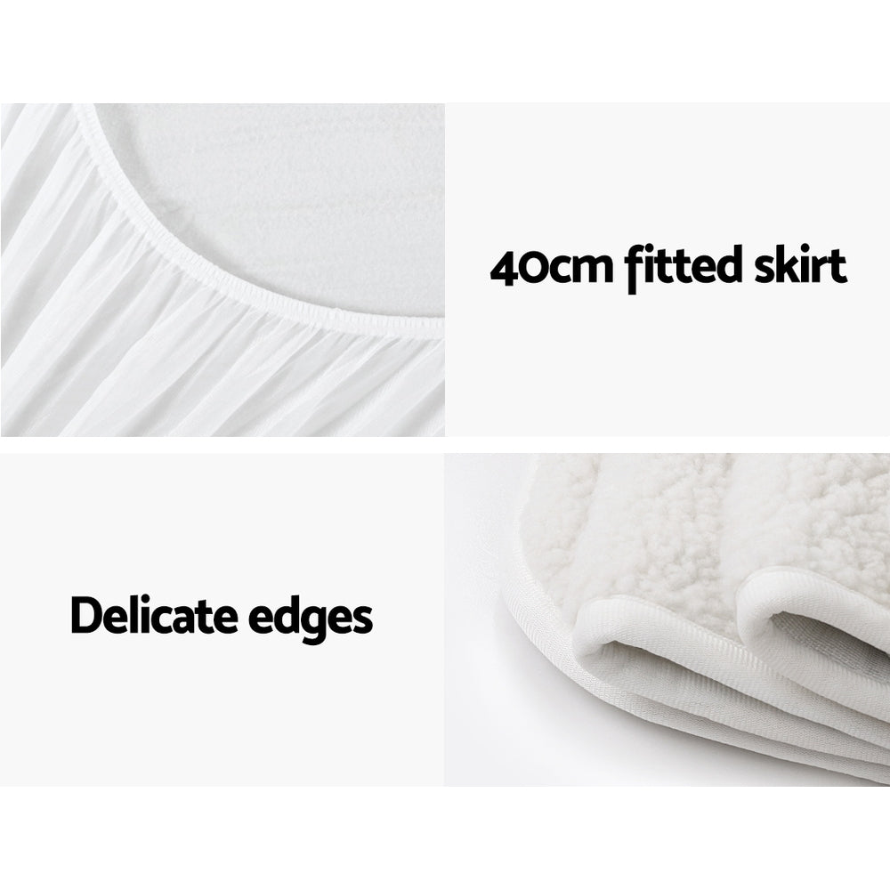 Atlas Electric Blanket Fleece – White – Double