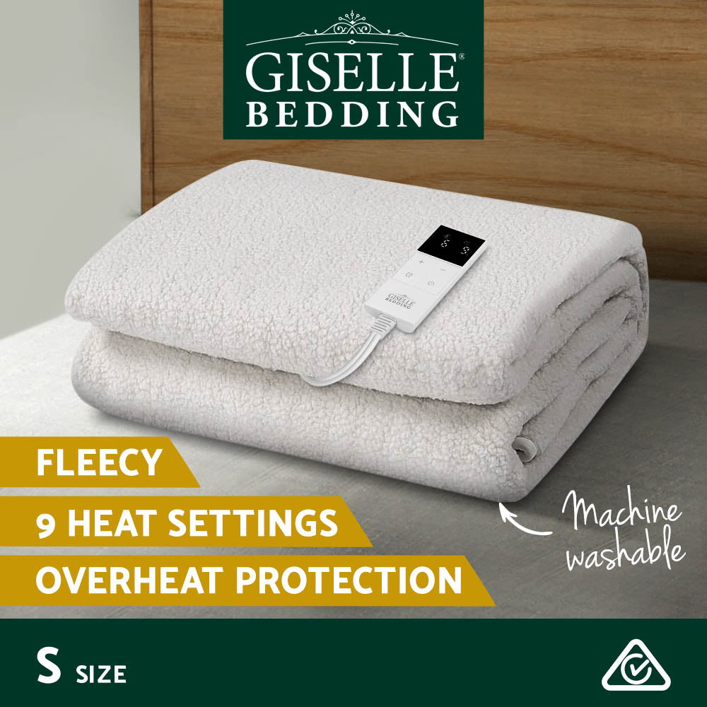 Atlas Electric Blanket Fleece – White – Single