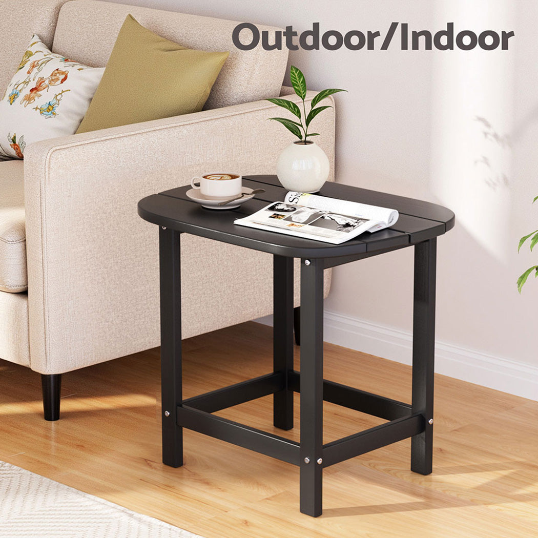 Coastal Outdoor Coffee Table – Black – HDPE