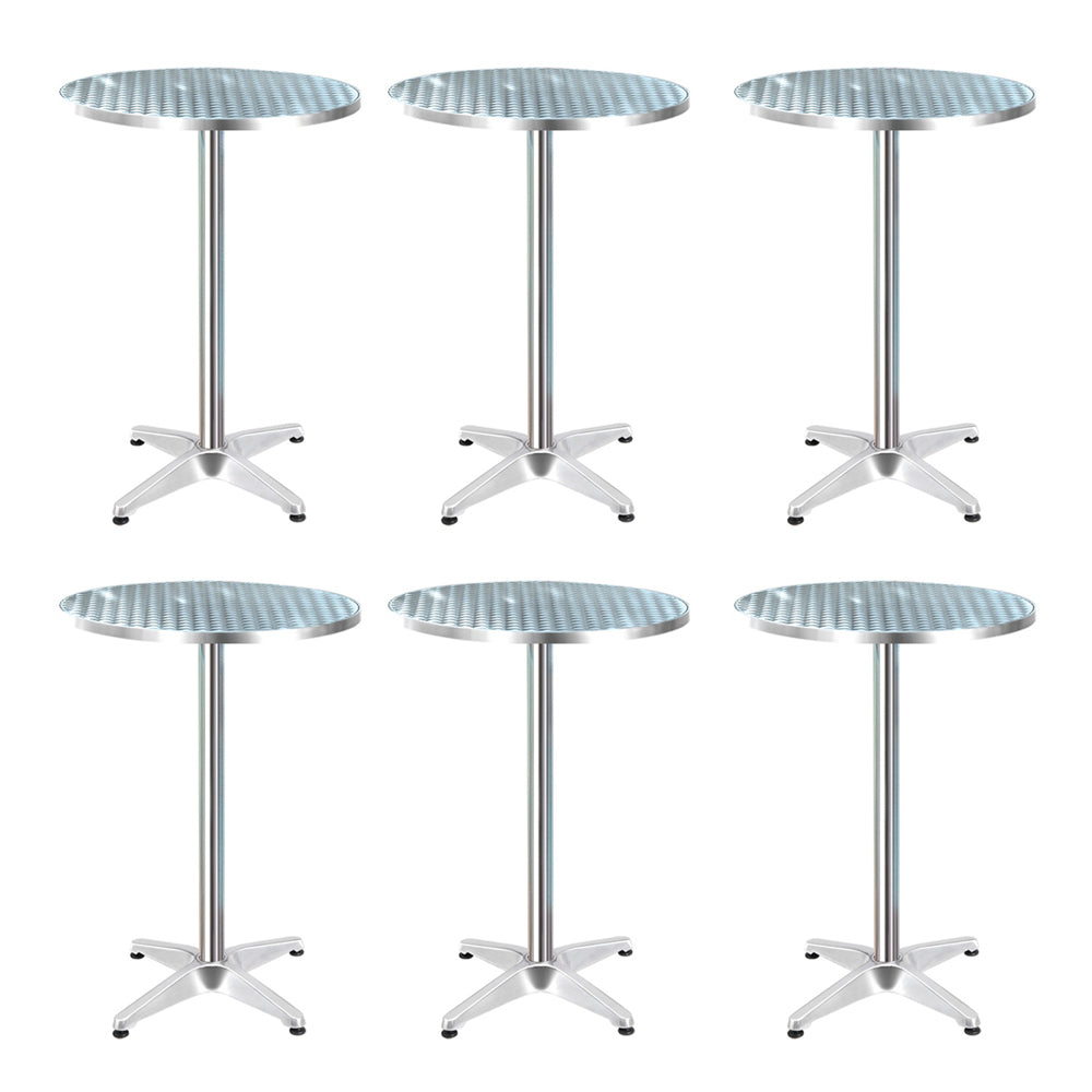Altara Outdoor Bar Tables – Silver – Set of 6
