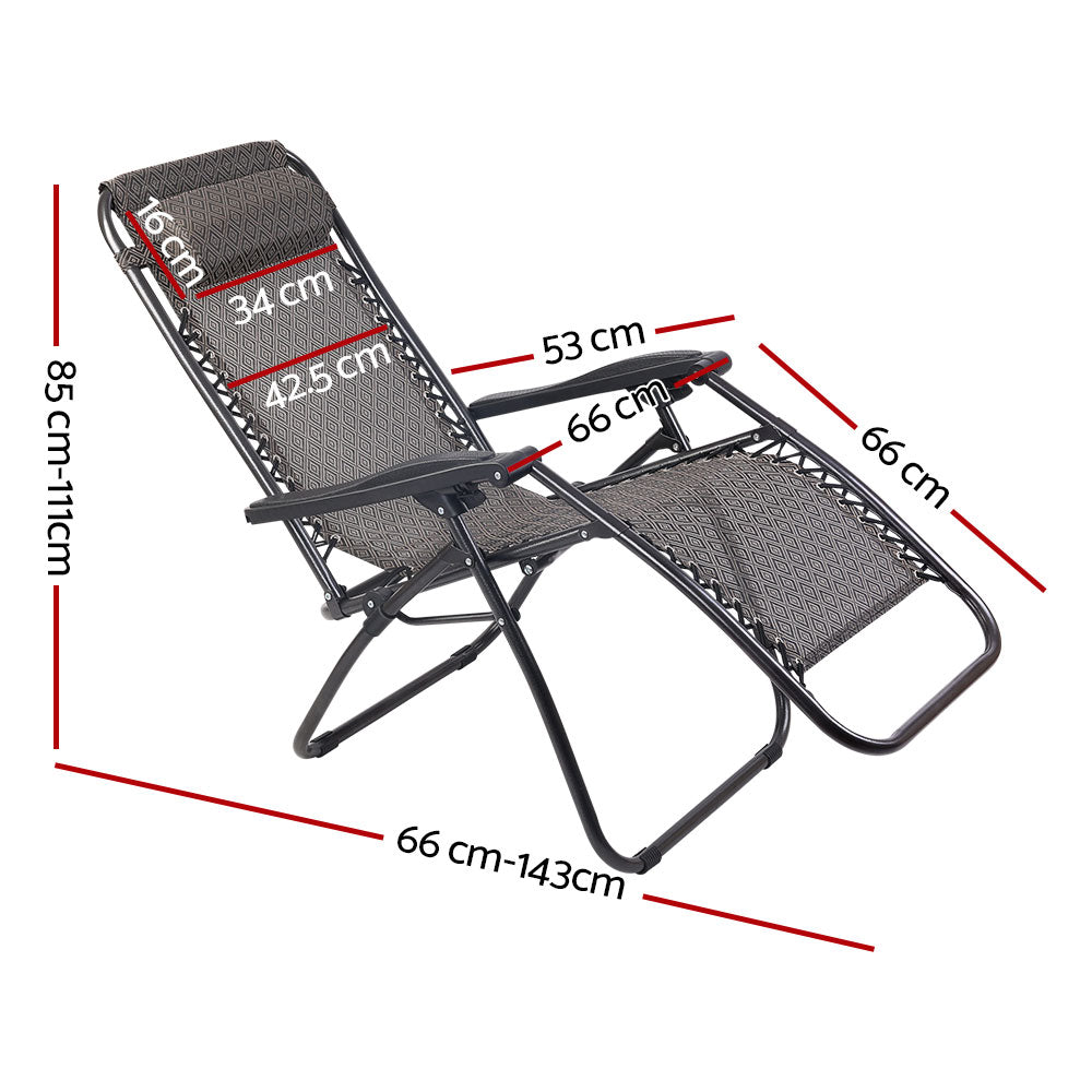 Nova Zero Gravity Reclining Chairs – Beige – Set of 2