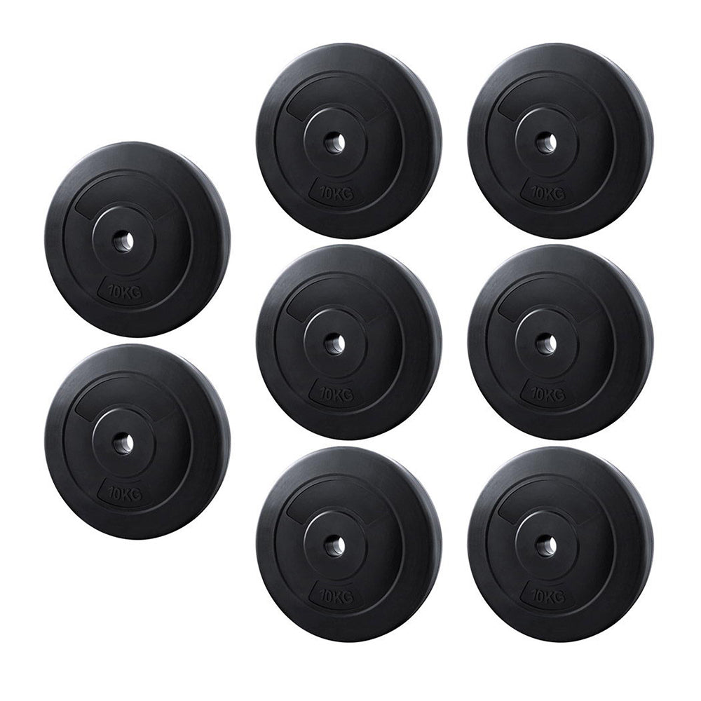 Nova 80kg Barbell Weight Plates Standard Home Gym Press Fitness Exercise