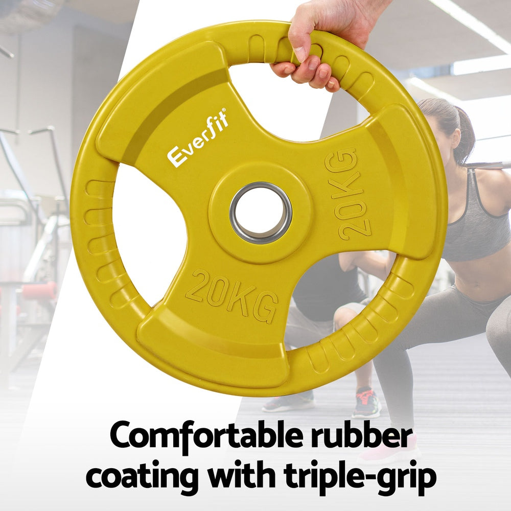 Everfit Olympic Weight Plates – Yellow – Set of 2