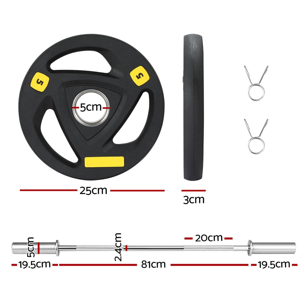 Atlas Olympic Training Barbell Set – Black – 16kg
