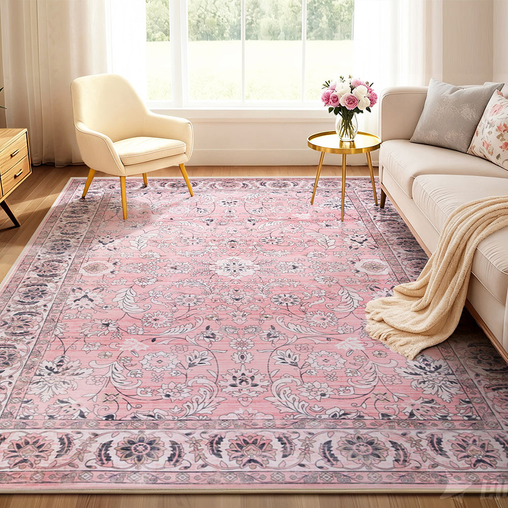 Floor Rug Large Washable Area Rug Vintage Living Room Carpet