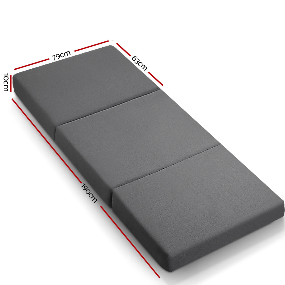 Haven Folding Memory Foam Mattress – Grey – Kids