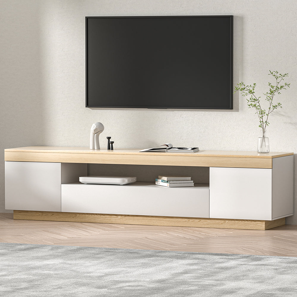 Nova TV Cabinet Entertainment Unit Stand 180CM White Wood