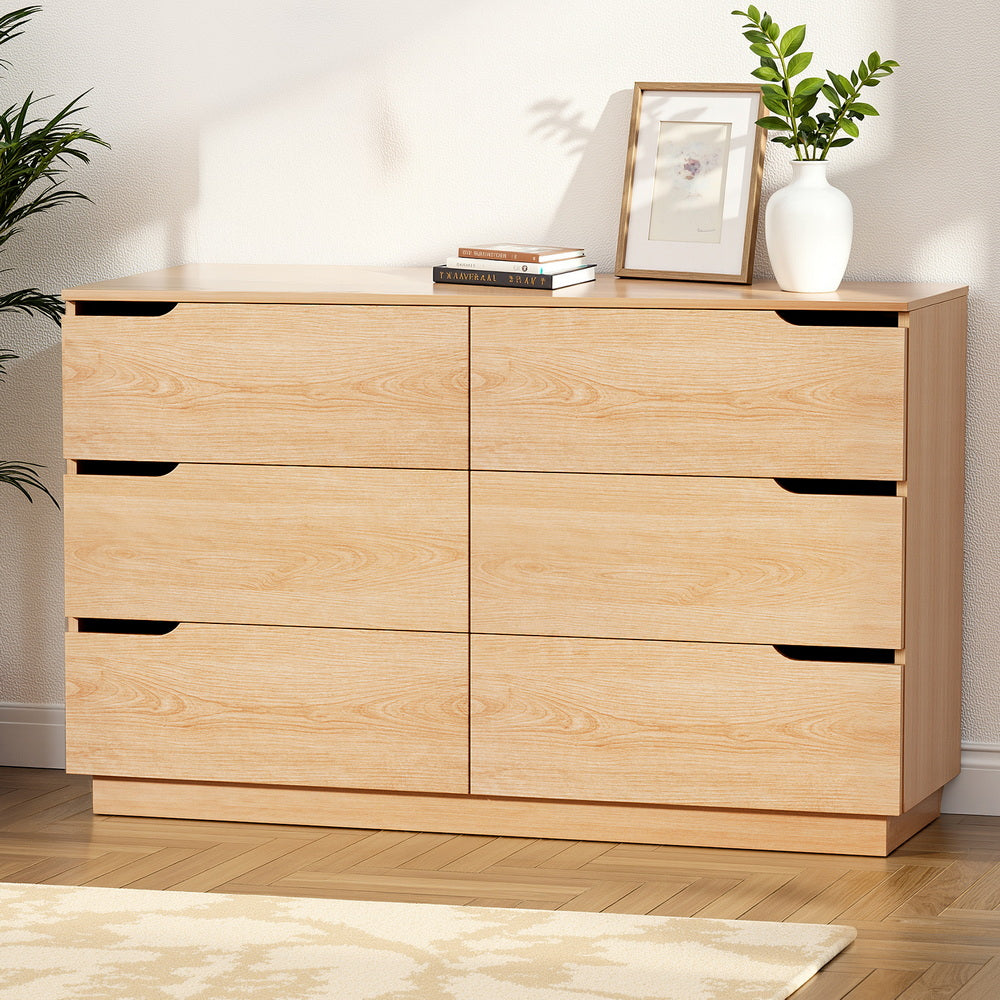 Rowan 6 Chest of Drawers Dresser Table Pine