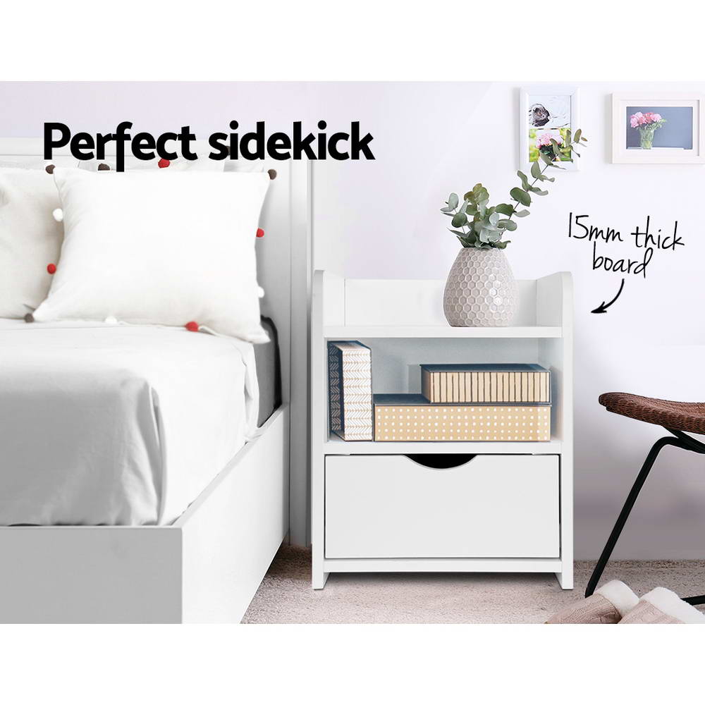 Togo Bedside Table – White