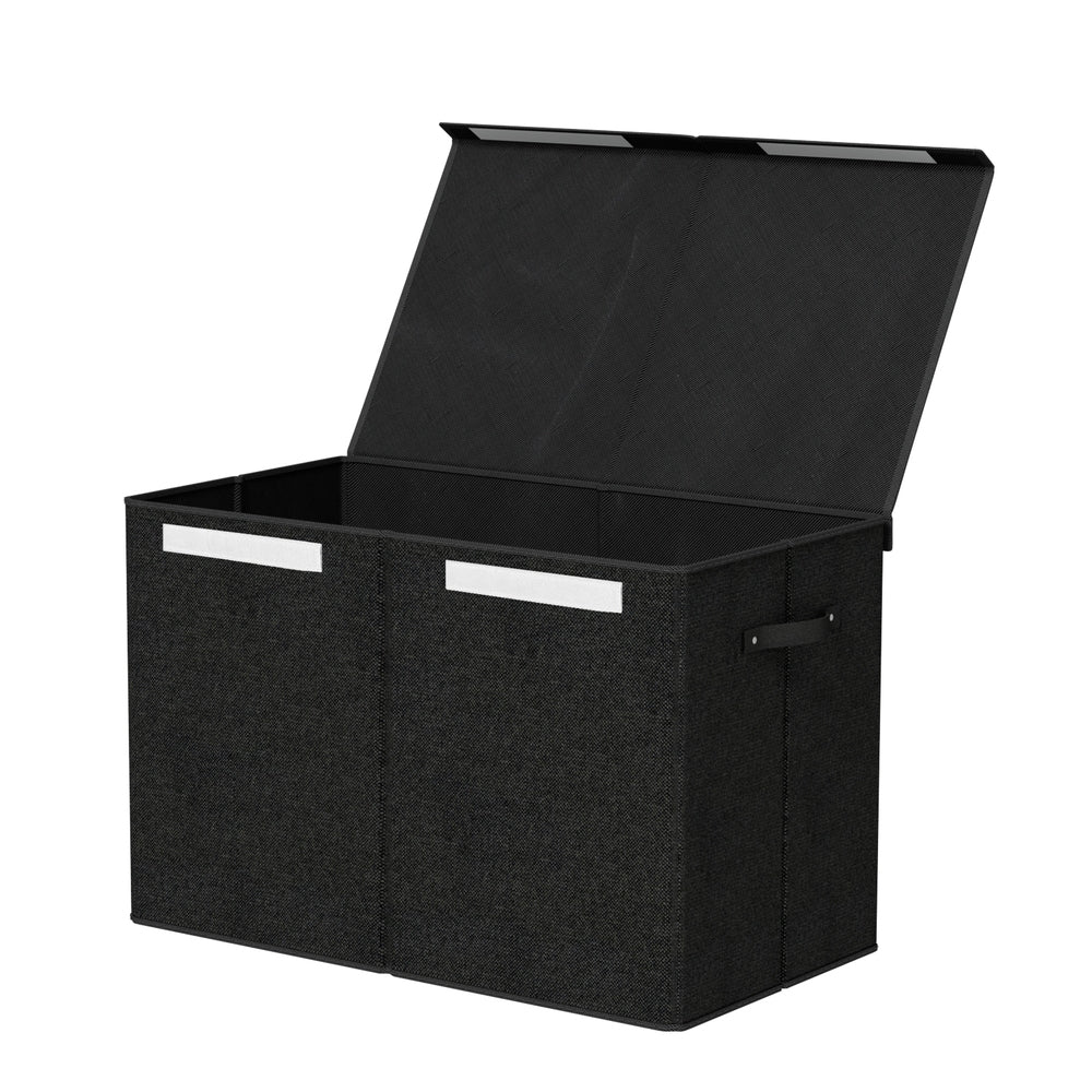 Large Toy Box Chest Storage with Flip - Top Lid Foldable Organizer Bins