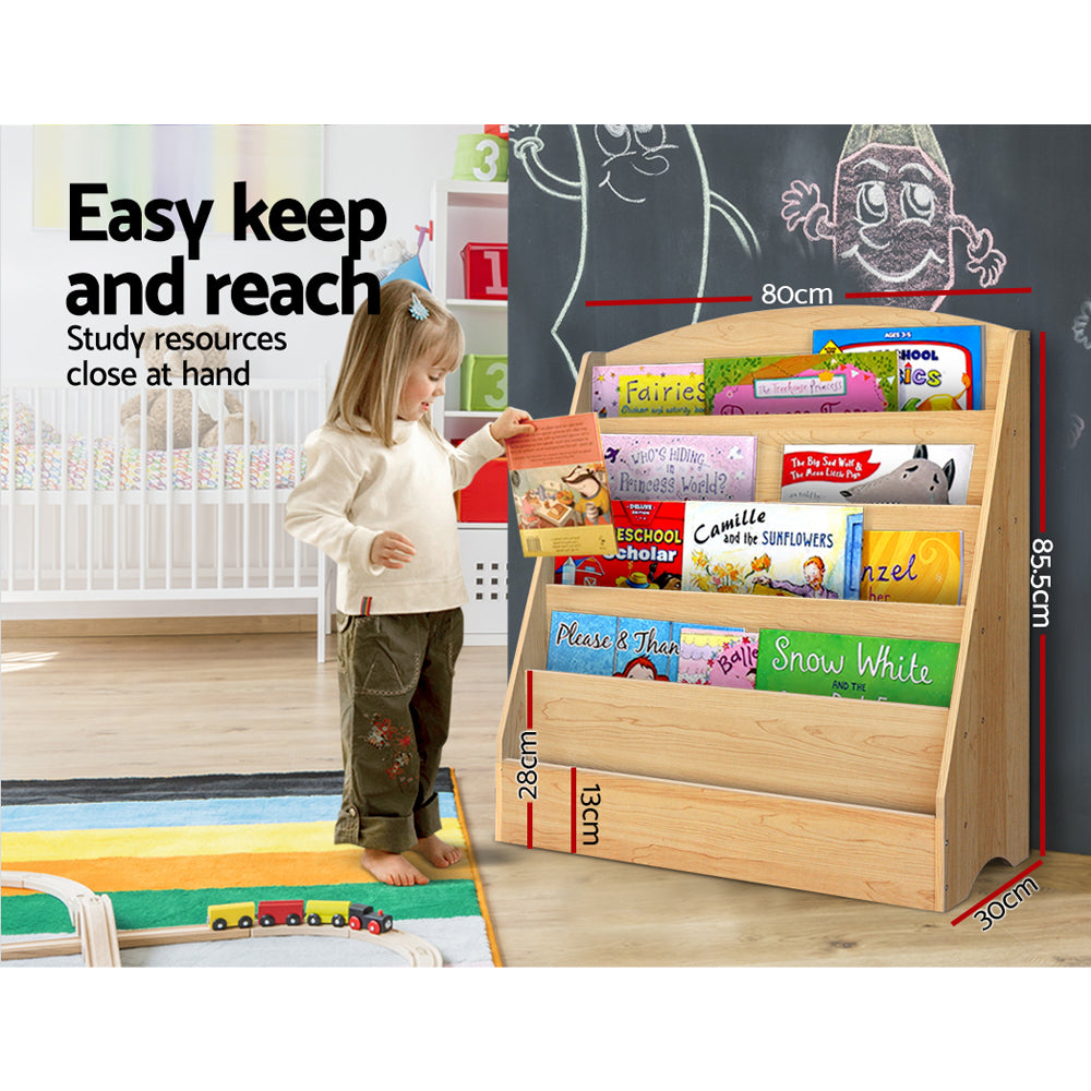 Atlas Kids Bookshelf – Brown – 5 Tier