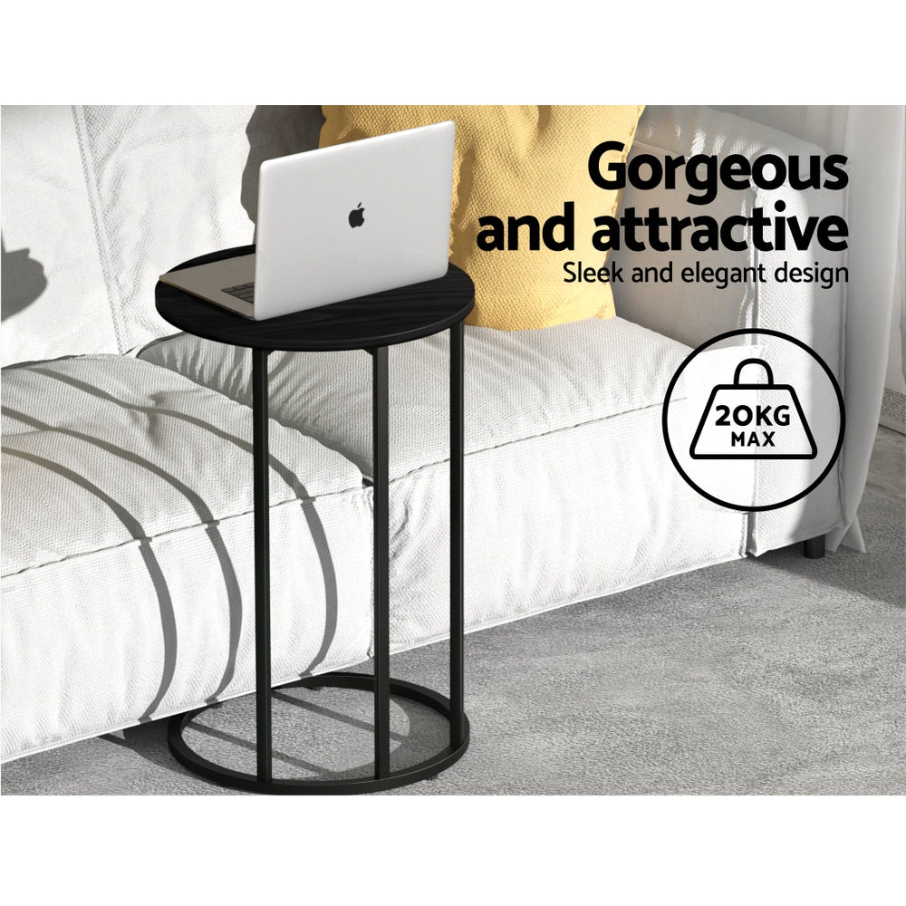 Martha C-Shape Side Table – Black