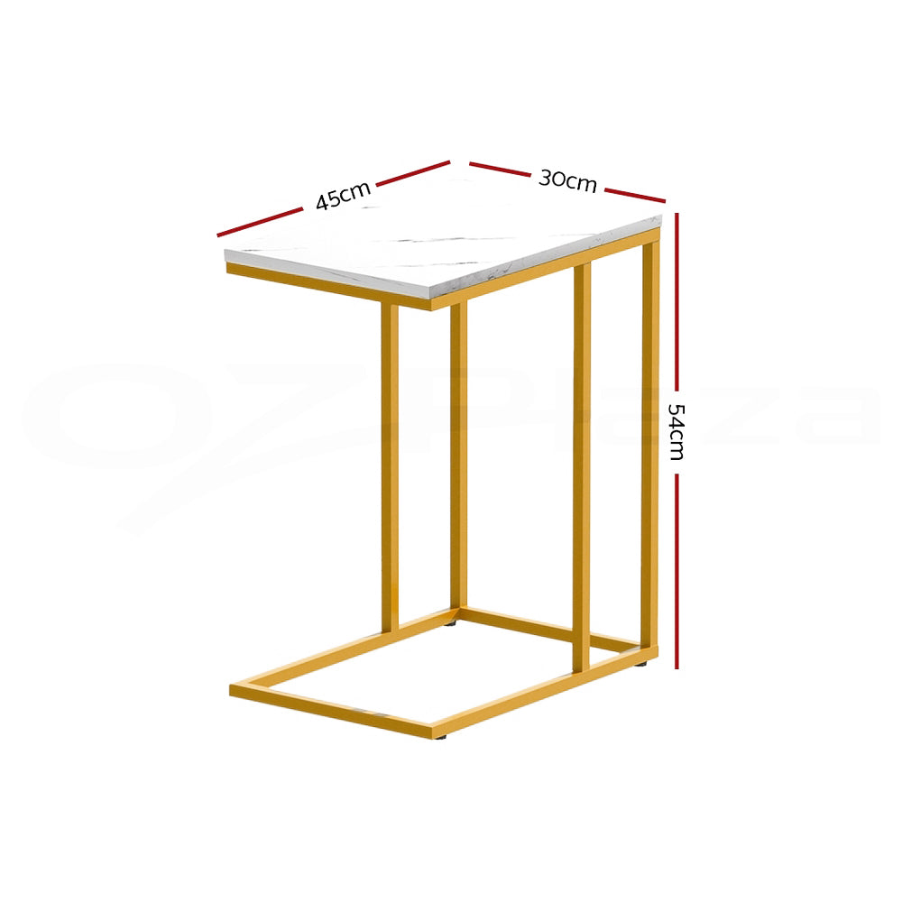 Nara Side Coffee Table – White Marble Effect