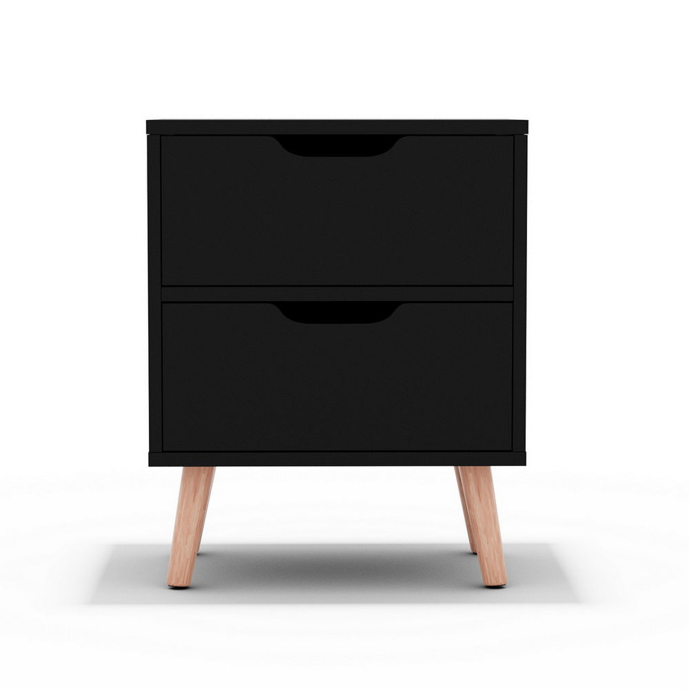 Boden Bedside Table – Black – 2 Drawers
