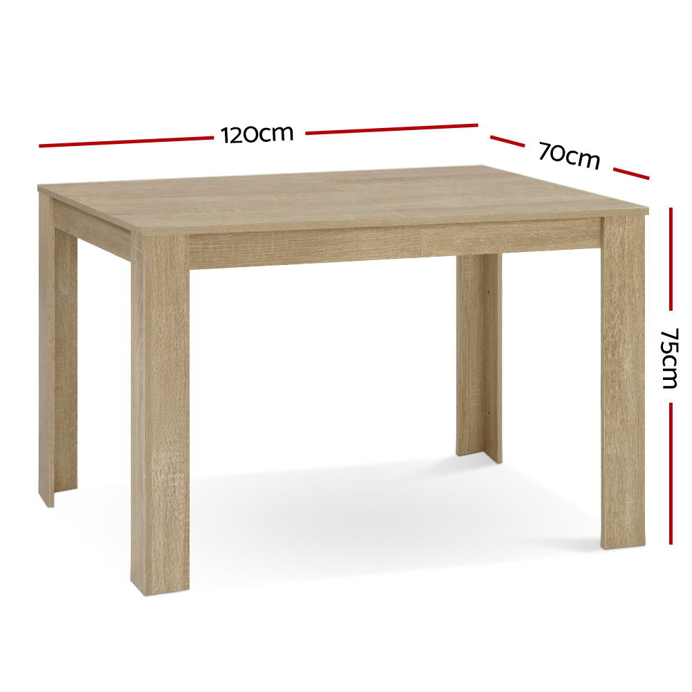 Camden 4 Seater Dining Table – Oak – 120 cm