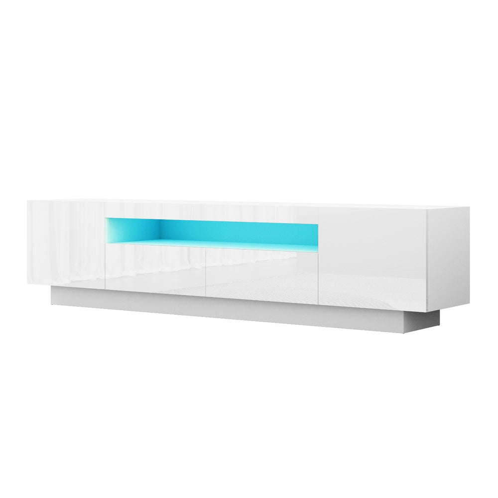 Arlo TV Unit Entertainment Storage with RGB LED – White – 180 cm