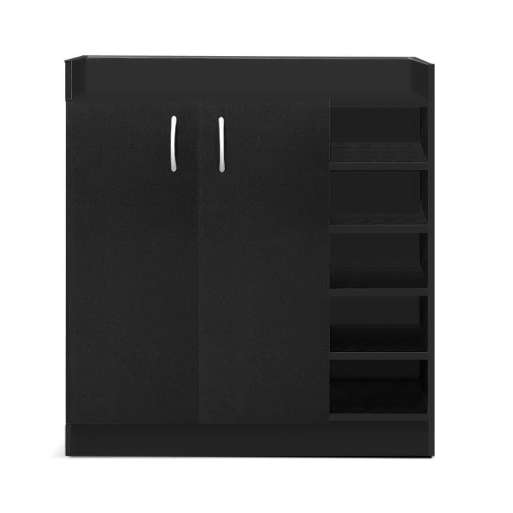 Kepler 2-Door Shoe Cabinet – Black – Medium