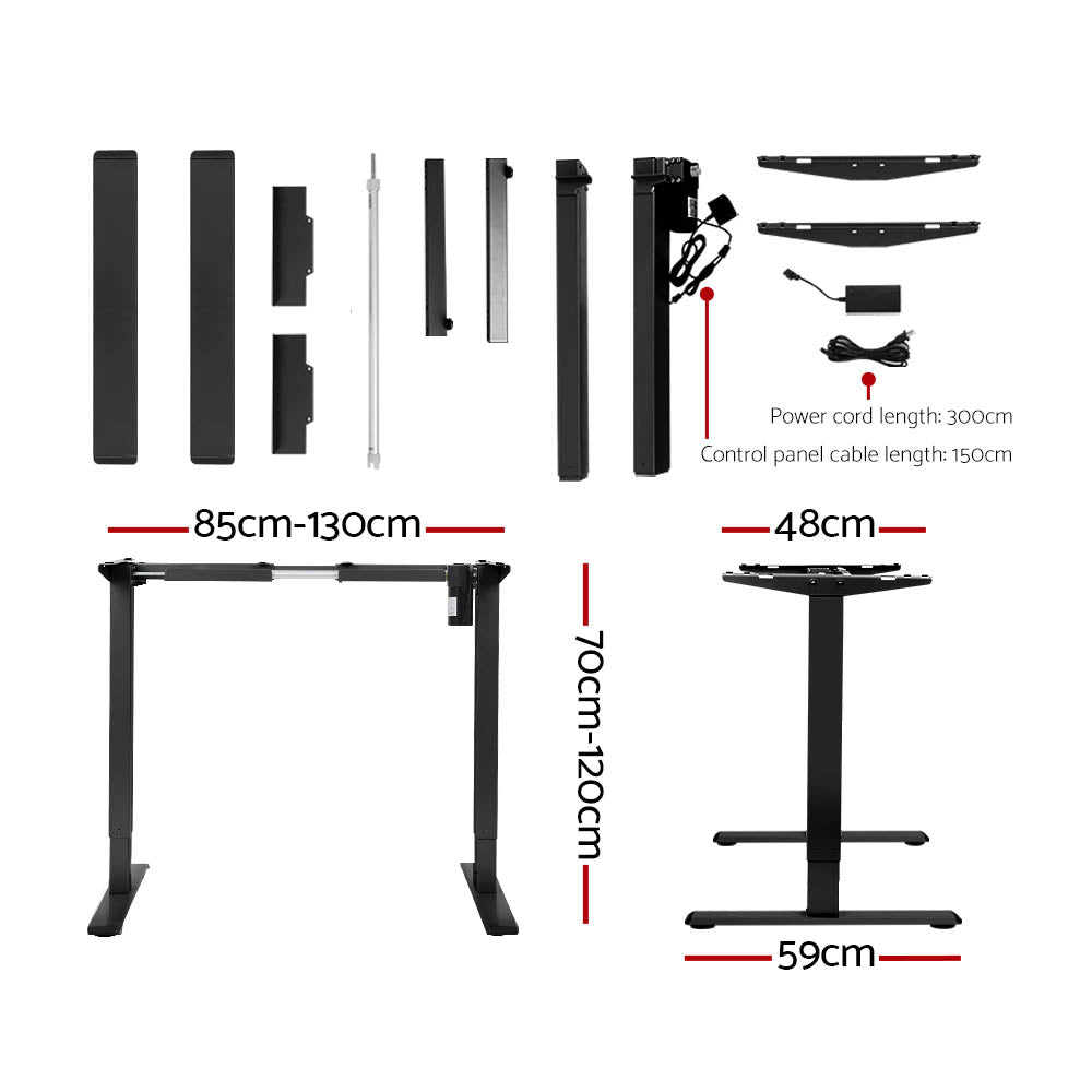 Marlow Electric Sit Stand Desk – Rustic Brown – 120 cm